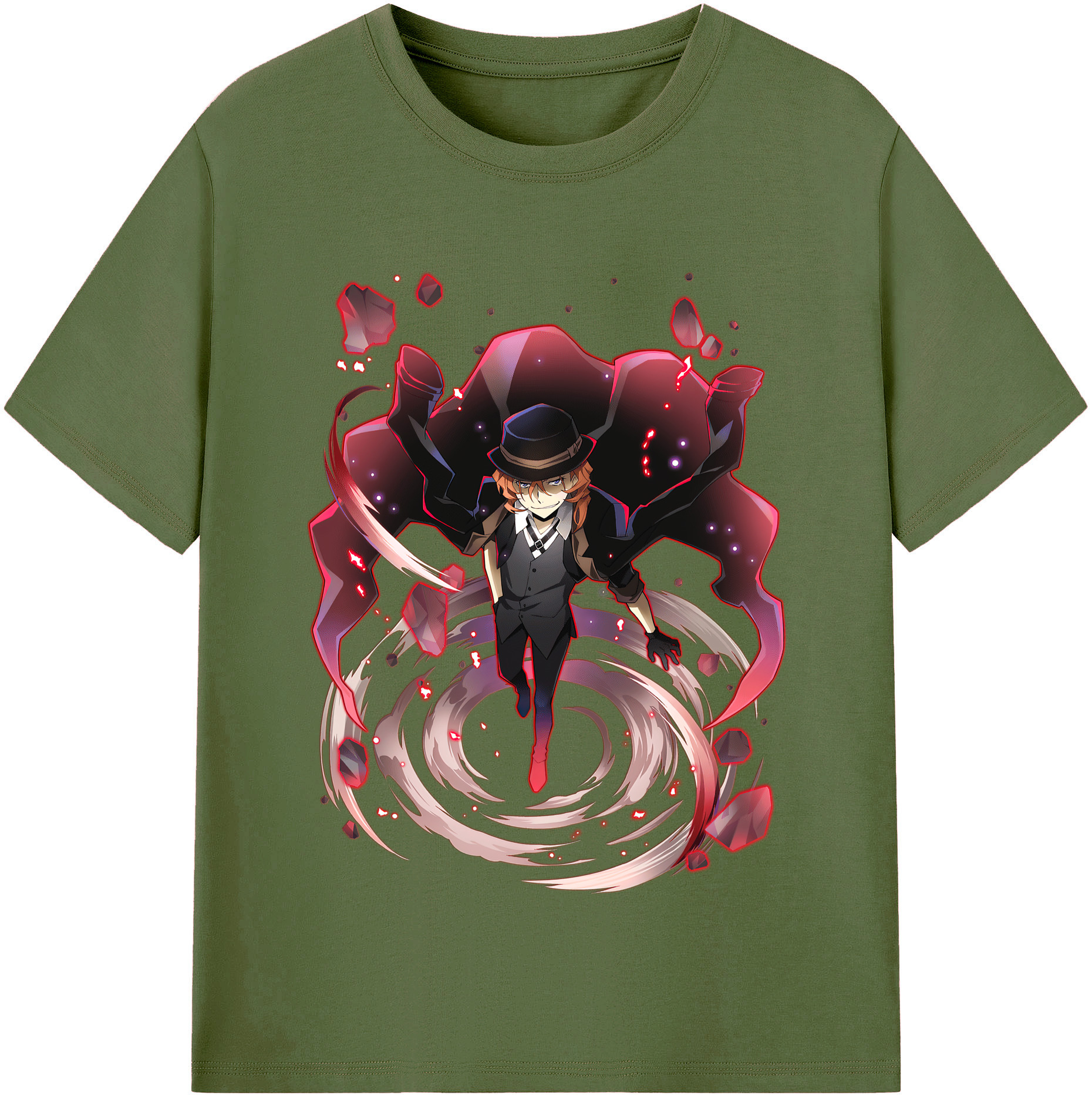 （画像用） 文豪ストレイドッグス Bungo Stray Dogs 綿100％半袖Tシャツ（フロントプリント）